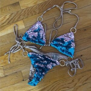 Beach Bunny Mermaid Sequin Bikini